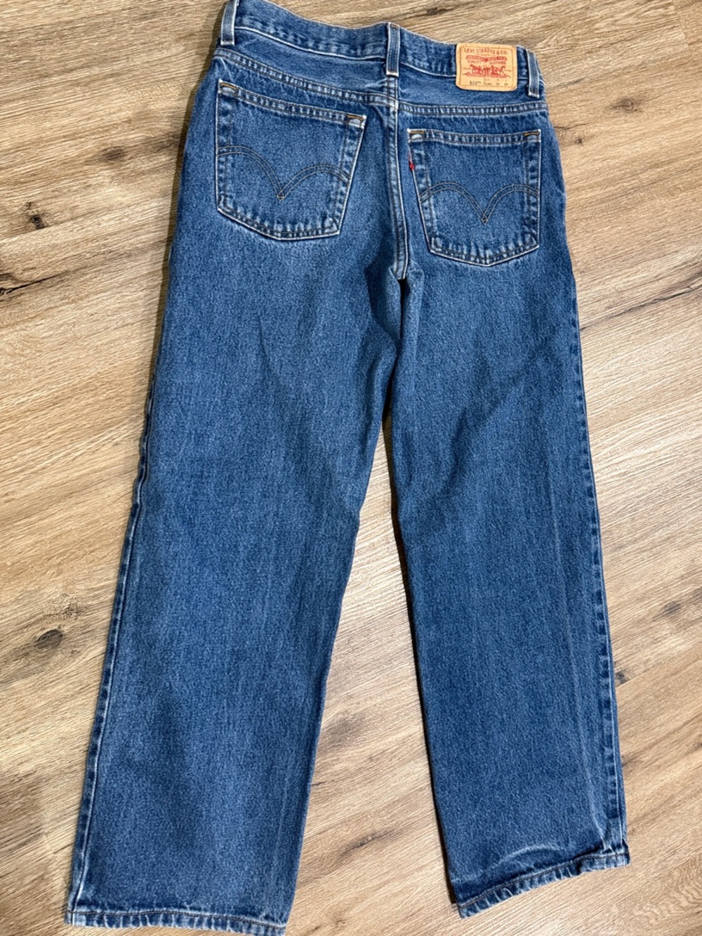 Vintage Boy’s Levi's 550 Relaxed Medium Dark Blue Straight-Leg Jeans